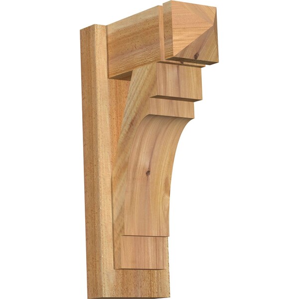 Ekena Millwork Merced Arts & Crafts Rough Sawn Outlooker, Western Red Cedar, 6"W x 12"D x 20"H OUT06X12X20MRC03RWR - main
